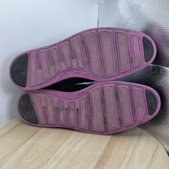 COLE HAAN Men's Lunargrand Leather Black Suede Wingtip Pink Oxford Shoes 10 - Picture 8 of 9